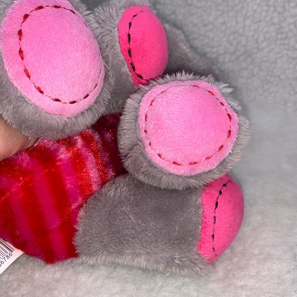 Dan Dee Elephant plush Soft Gray Pink Plush 10" pink cheeks outline stitched - Picture 4 of 9